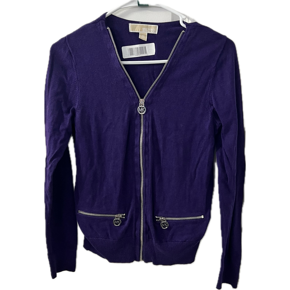Women's Michael Kors Blue Zippered Jacket Size XS
